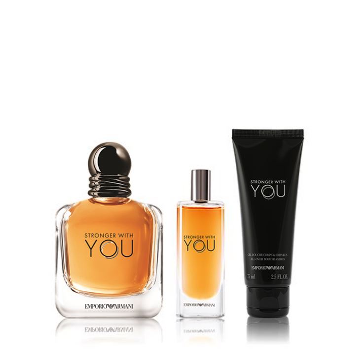 SET Giorgio Armani Stronger With You  EDT 100ML + 15ML + SG75ML