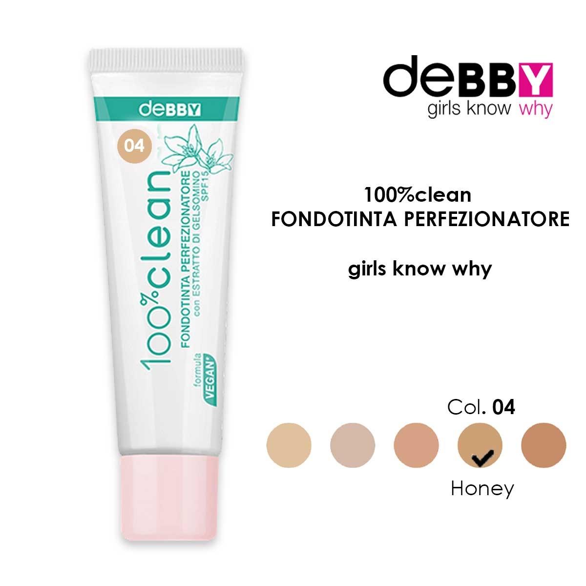 DEBBY Foundation 100% Clean Fondotinta Perfezionatore N.04