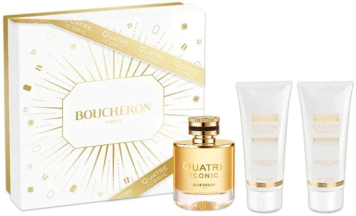 SET BOUCHERON QUATRE ICONIC FOR WOMEN EDP 100 ML + B.LOTIO 100ML + SH.GEL 100ML