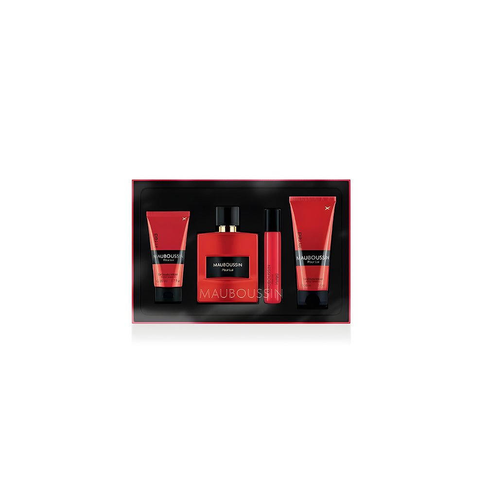 POUR LUI IN RED PRESTIGE EDP 100 ml + Shower Gel 90 ml + Shower Gel 50 ml + 20ML EDP