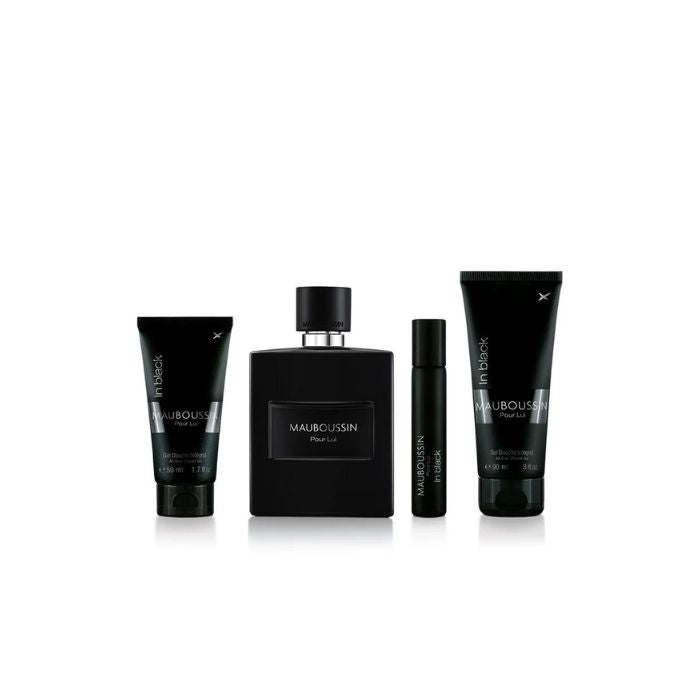 SET MAUBOUSSIN  POUR LUI IN BLACK PRESTIGE   EDP 100ML+ SH.GEL 90ML + SH.GEL 50ML+ 20ML EDP