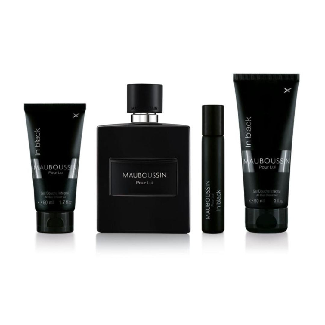 POUR LUI IN BLACK PRESTIGE  EDP 100 ml + Shower Gel 90 ml + Shower Gel 50 ml + 20ML EDP