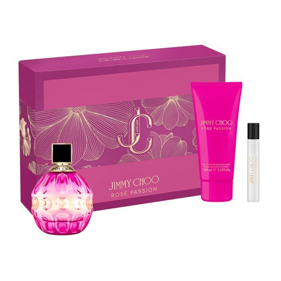 SET Jimmy Choo Rose Passion F EDP 100ML + B.L 100ML + EDP 7.5ML