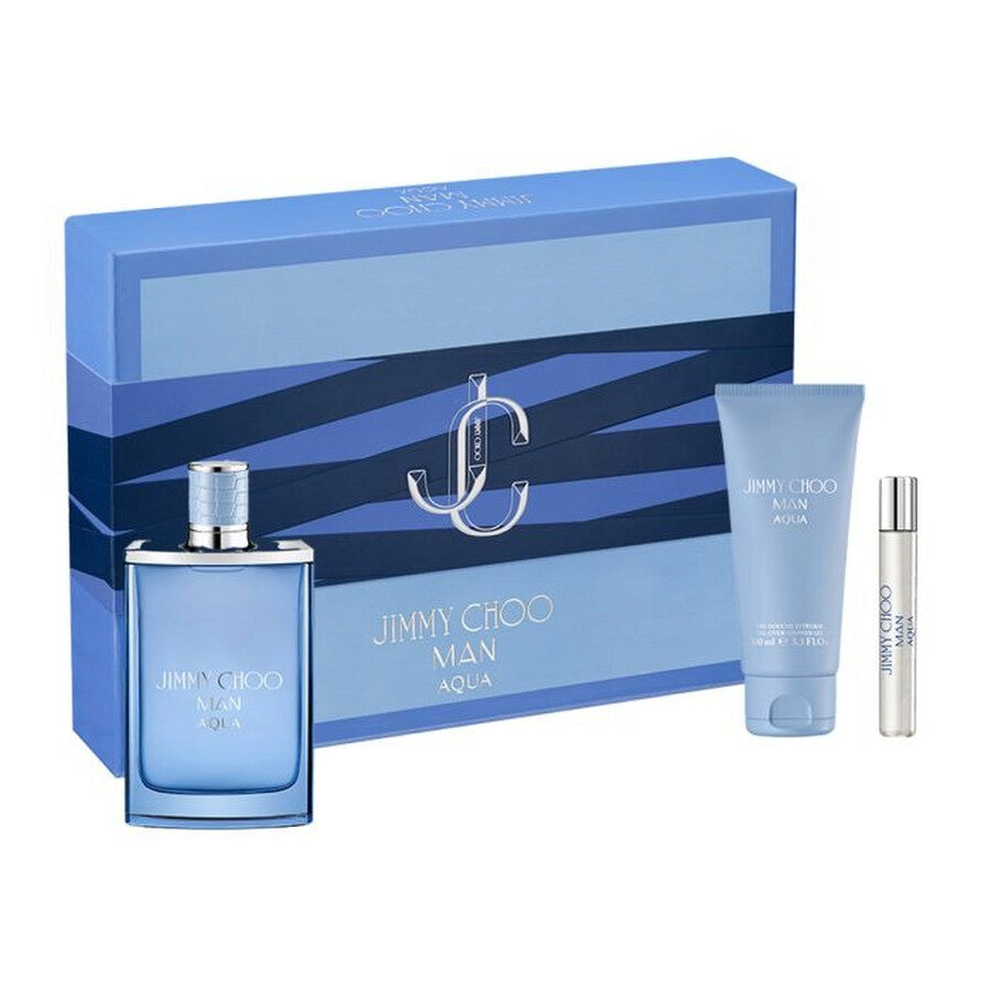 SET Jimmy Choo Man Aqua H EDT 100ML + S.G 100ML + EDP 7.5ML