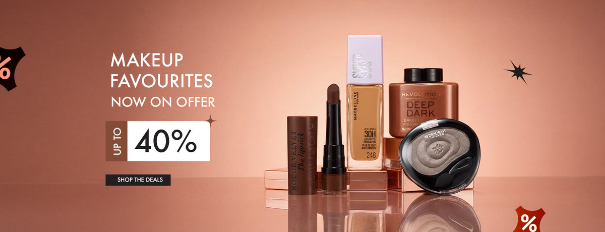 Makeup favourites, up to 40% off
