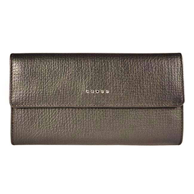 Cross Rtc Women Women'S Flap Wallet With Back Zip - Brown Ac778302N-3