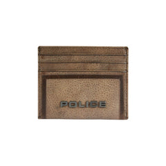 Police Metal Credit Card Case Brown Pt168257-2