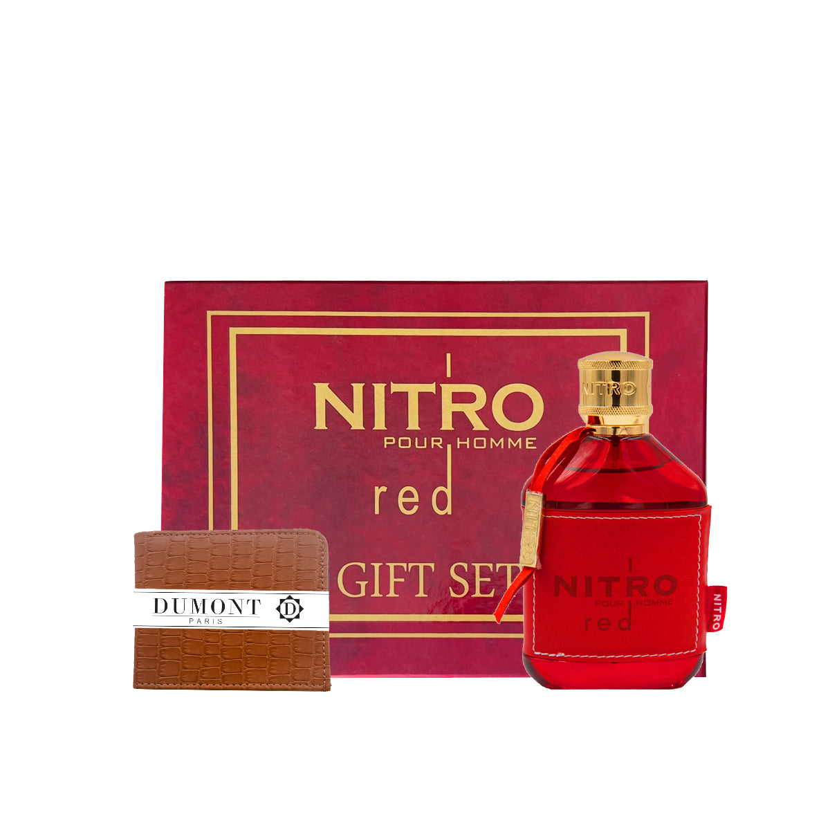 SET NITRO RED POUR HOMME EDP 100ML+ WALLET