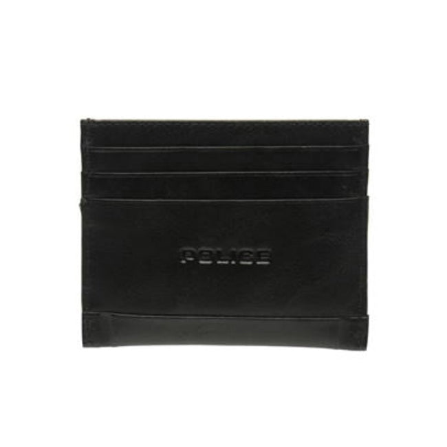 Police Wings Credit Card Case Black Pt138257-1