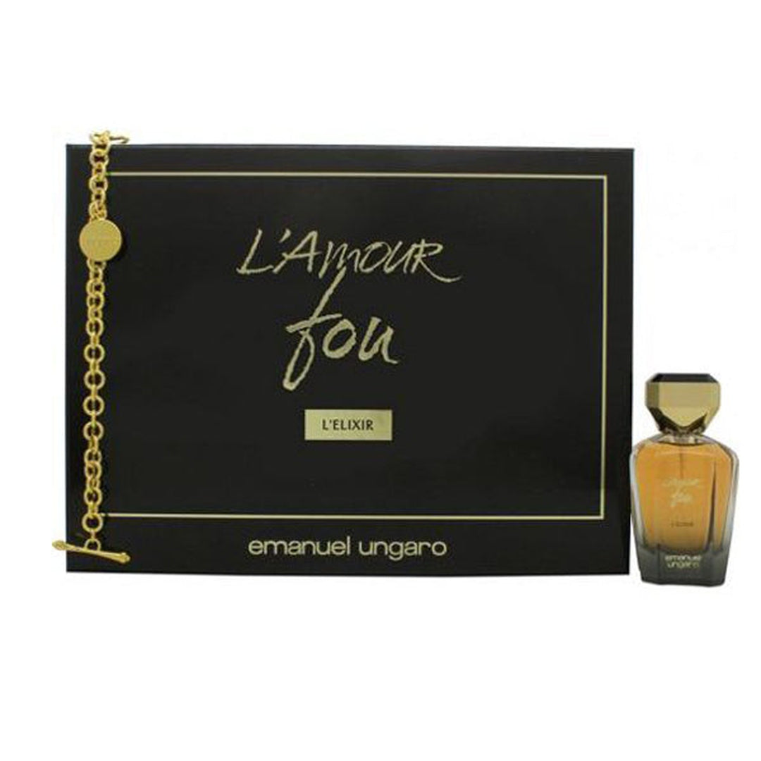 L`Amour Fou E`Lixir Emenuel Ungaro EDP 50 ml + Bracelet- Women Gift Set