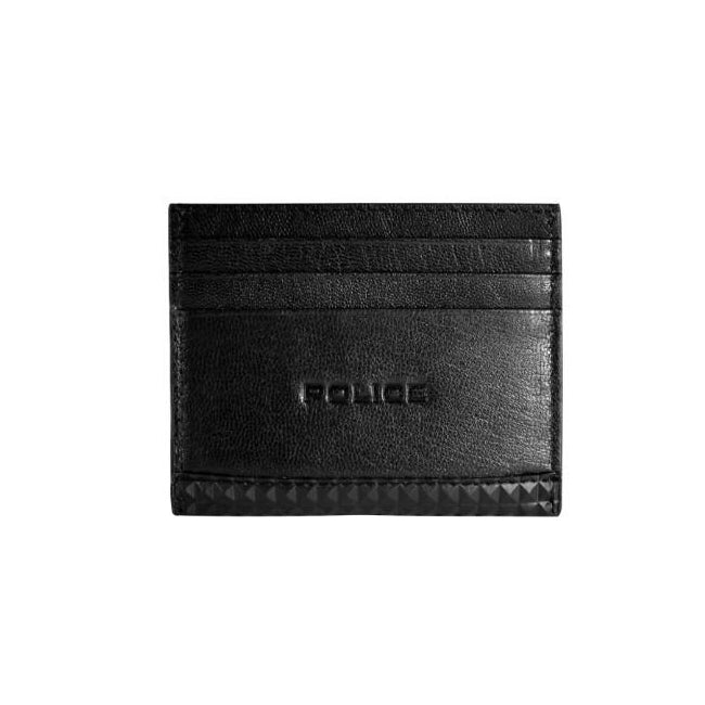 Police Pyramid Credit Card Case Black